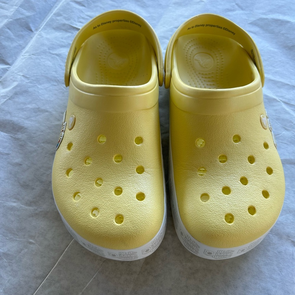 Crocs Walt Disney World Retro Yellow Comfort Clogs Unisex W 12 M 10